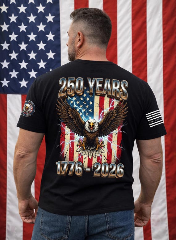 250 Years Patriotic Eagle Shirt, 1776 2026 USA Anniversary Tee, American Eagle Hoodie, Patriotic Graphic Tee, America 250