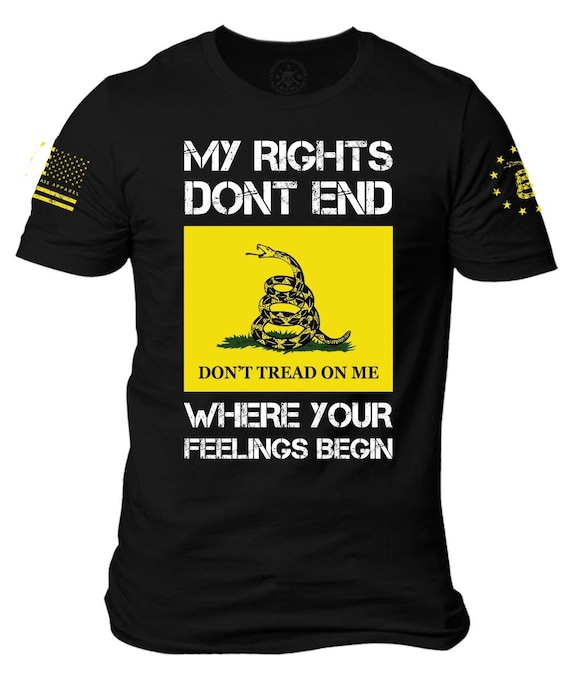 My Rights Don't End T-Shirt | Gadsden Flag, Patriotic Unisex Tee