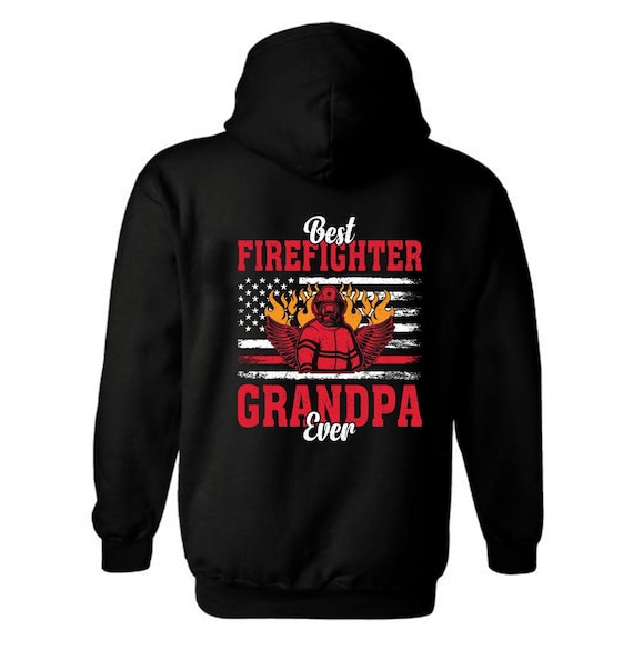 Firefighter Grandpa Hoodie | Thin Red Line, Patriotic Gift