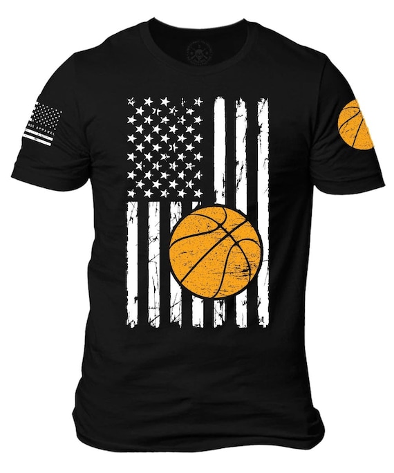 American Flag Basketball T-Shirt | Patriotic Unisex Tee