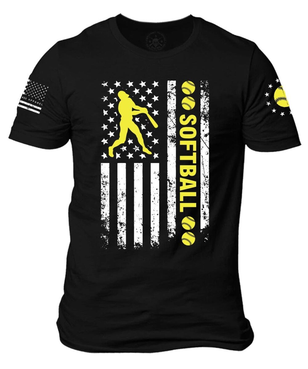 Softball American Flag Tshirt Softball Softball Dad Softball Mom