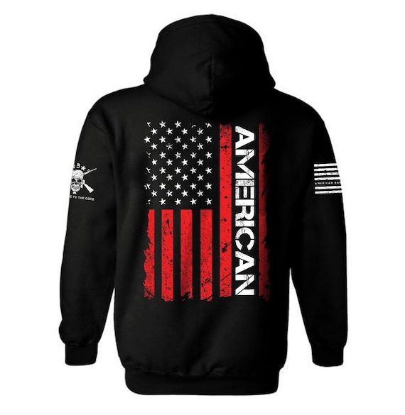American Flag Fleece Hoodie | Patriotic USA Pride