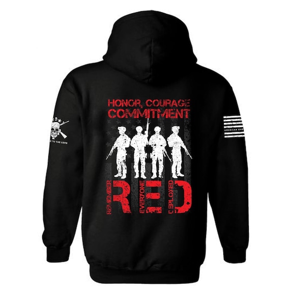 Remember Everyone Deployed Hoodie | Patriotic American Flag Unisex Sweatshirt