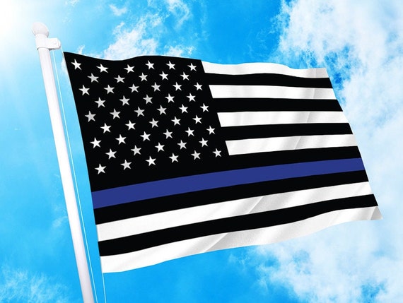 Thin Blue Line American Flag | Patriotic Rally Banner