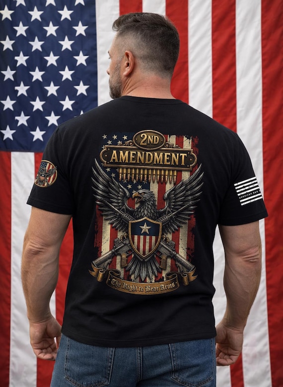 2nd Amendment Shirt, Right to Bear Arms Tee, Patriotic Eagle Gun Shirt, American Freedom Shirt, Pro 2A Hoodie, USA Patriotic Tee