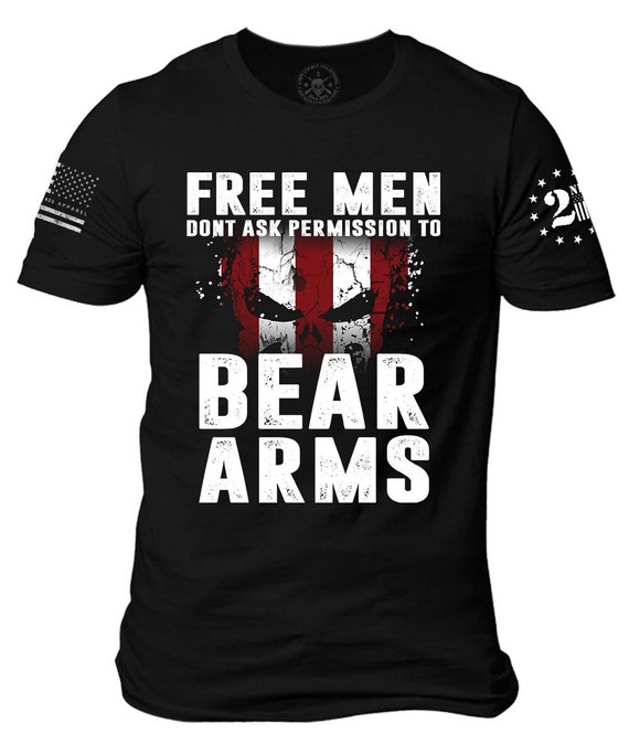 2nd Amendment USA Flag T-Shirt | Patriotic Bear Arms Design