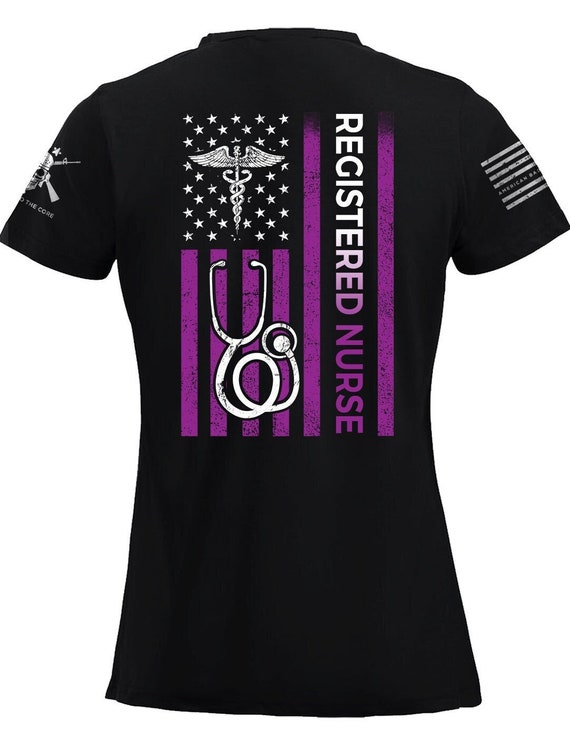 Patriotic Registered Nurse Tee: American Flag RN Shirt