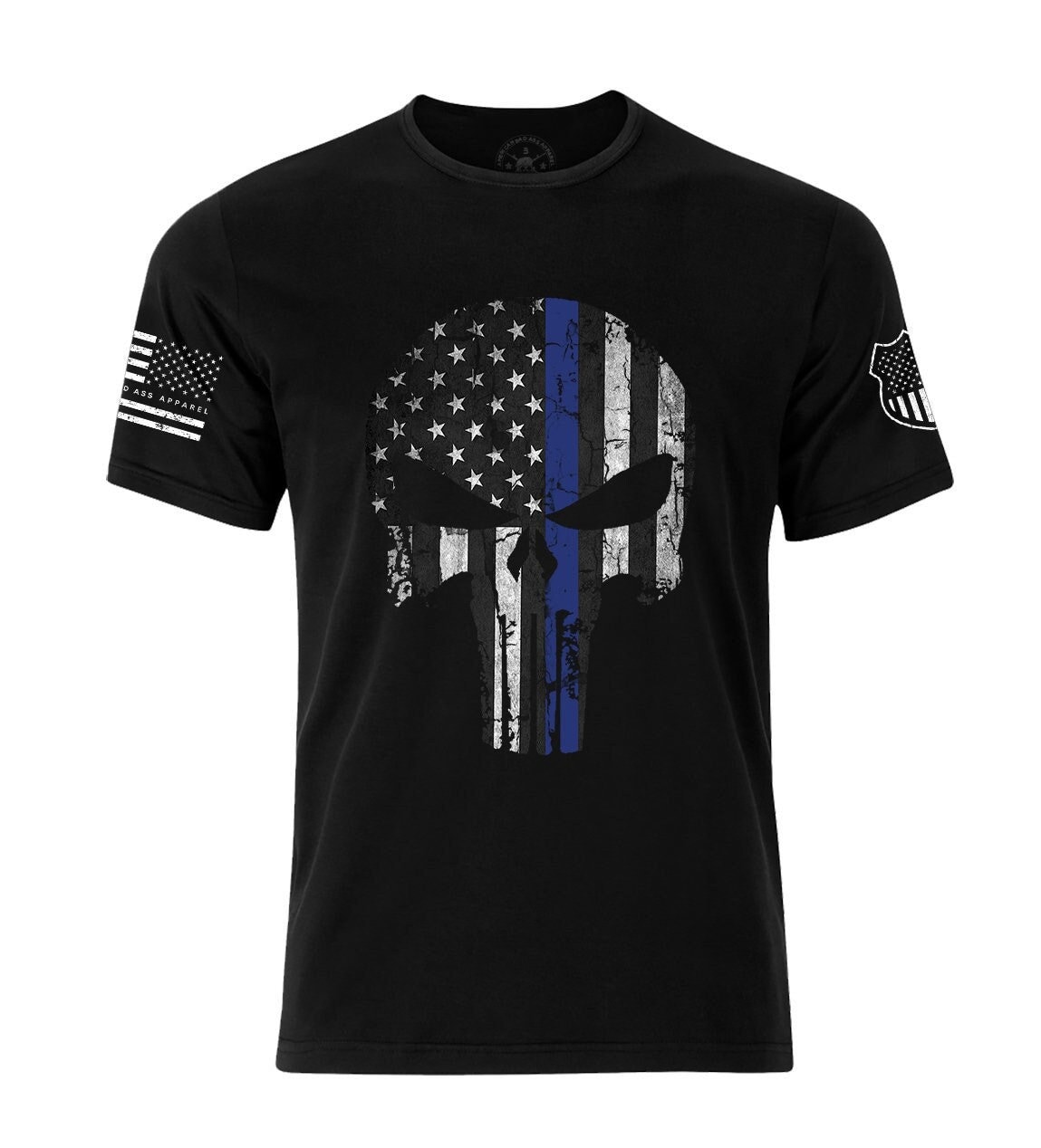 Police Thin Blue Line Distressed US Flag Svg File By KYo Digital Studio