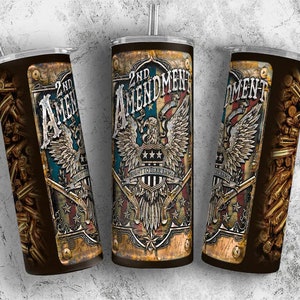 Second Amendment Tumbler , 2nd Amendment Tumbler With Lid And Straw, Patriotic Tumbler, Patriotic Cup