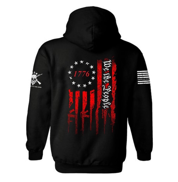 We The People Gun American Flag 1776 Hoodie | We the People | 2nd amendment | Gun American Flag | Patriotic | American flag | Unisex Hoodie
