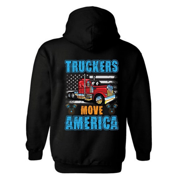 Truckers Move America Patriotic Hoodie | American Flag Unisex Apparel