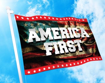 America First Flag | 3'x5' Patriotic USA Rally Banner