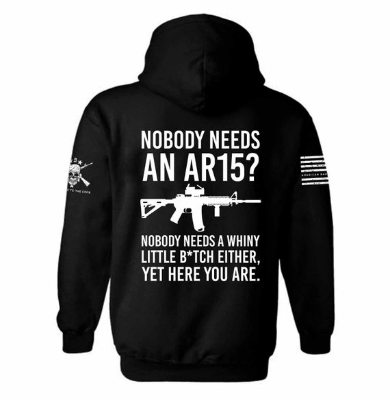 2nd Amendment AR-15 Hoodie, Patriotic Statement