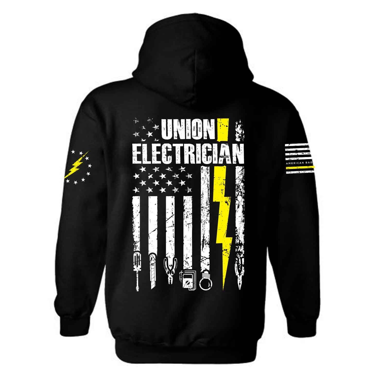 Electrician American Flag Hoodie | Patriotic Union Design - Etsy