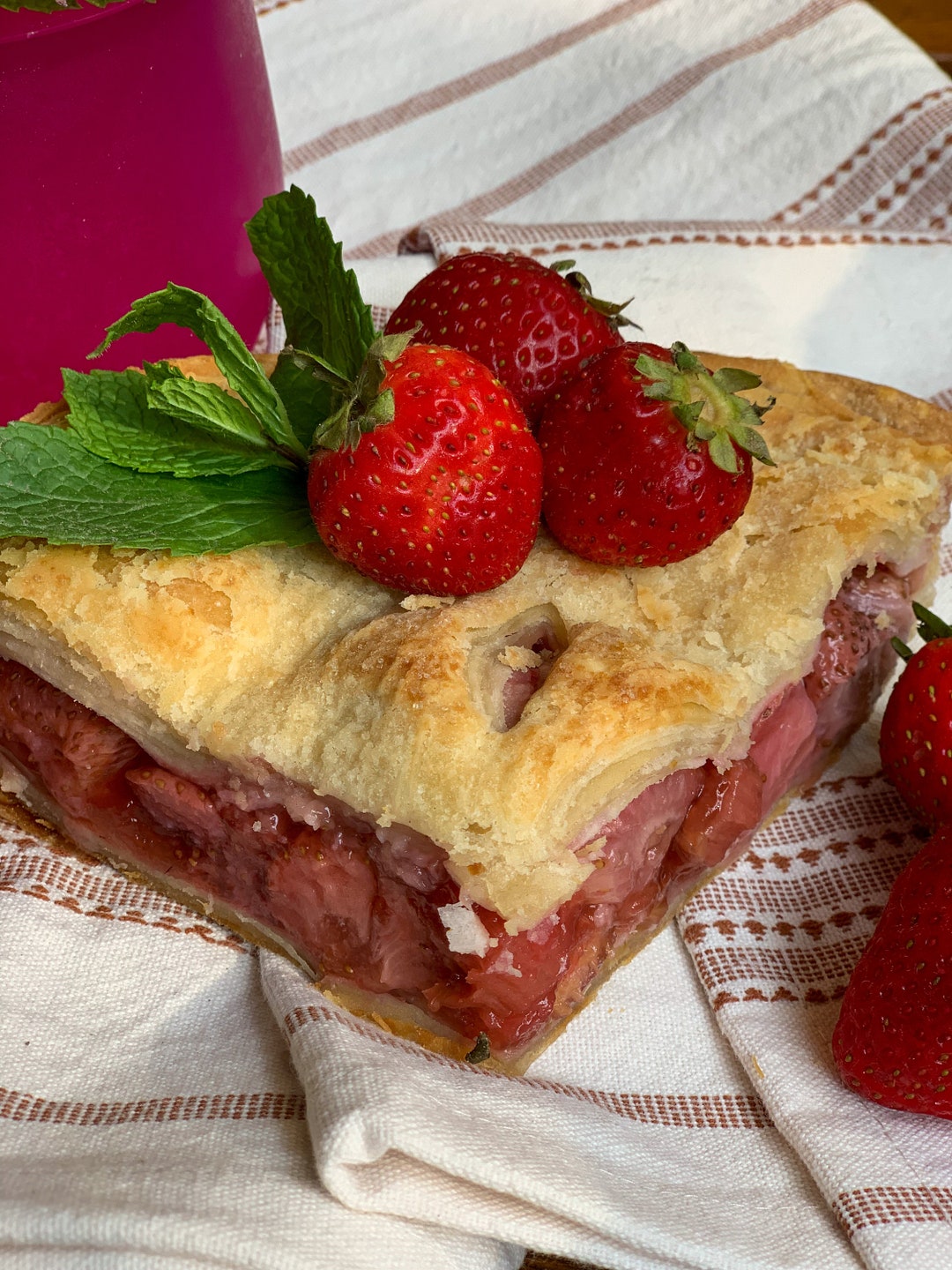 Strawberry Rhubarb Pie. Vegan. PDF Etsy