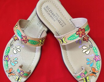 Hand Painted Sandal - Garden