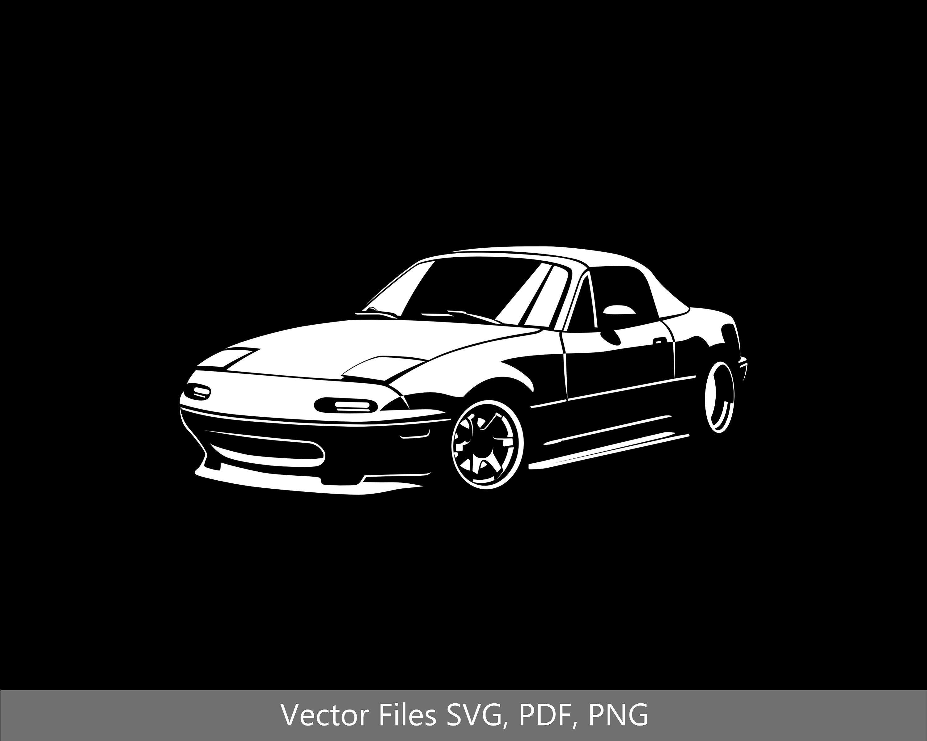 MX 5 NA Miata Fans Svg Clipart Vector Clip Art Graphics Image Etsy