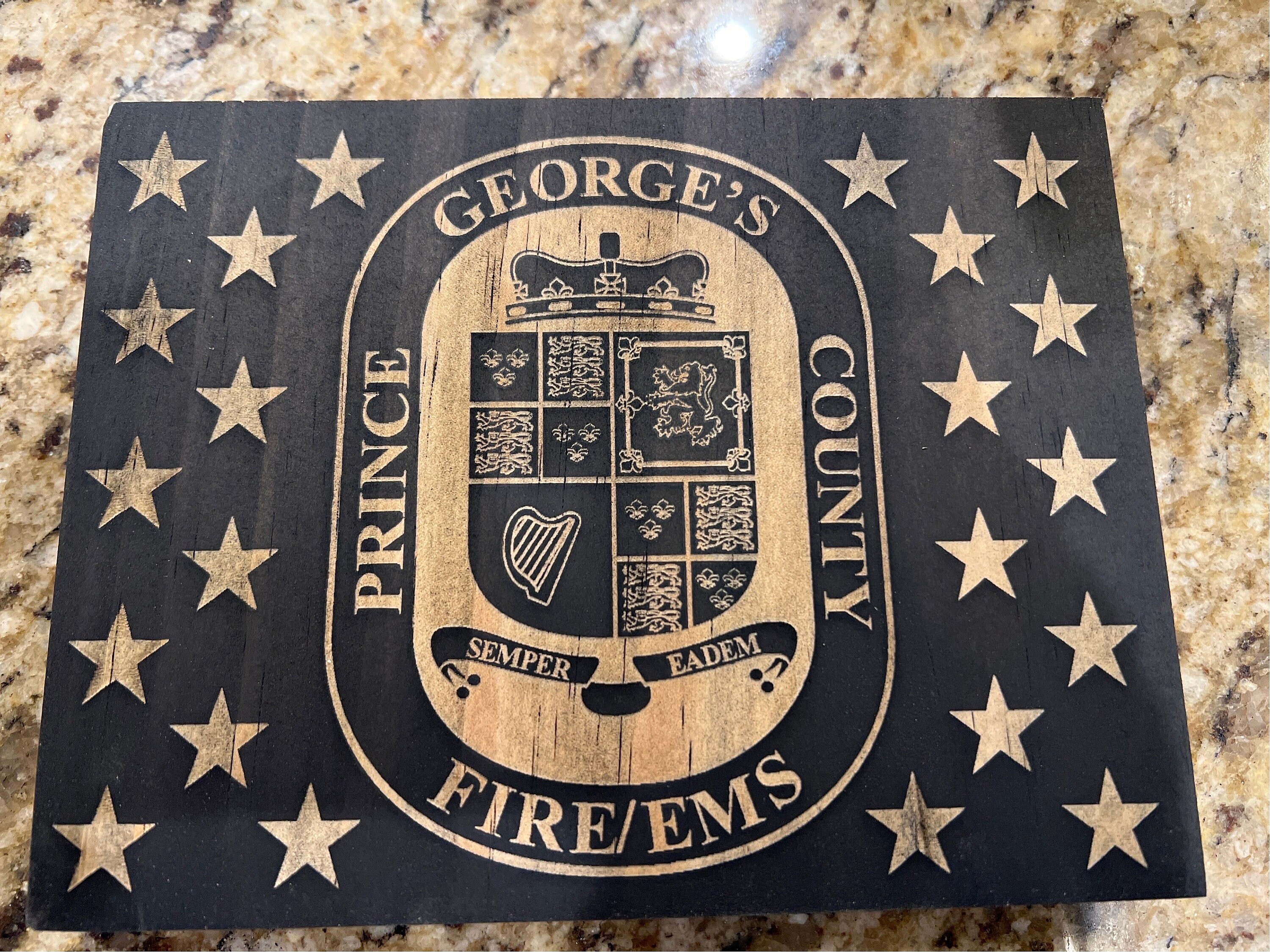 DIY 50 Star Wooden Flag Union Laser Engraved Multiple Sizes Etsy