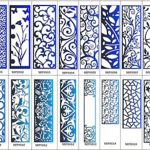 100 Simple Patterns / Panel Templates / Vector File , CNC File for metal, Laser Cutting File Vector Designs Room Devider, Dxf, Svg, Ai, CDR