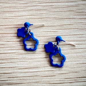 Blue Earrings | Stud Earrings | Blue Stud Earrings | Cute Earrings | Flower Earrings