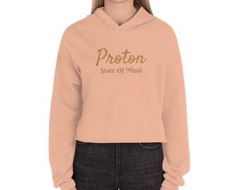 Estado mental de protones Crop Hoodie