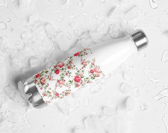 Pfingstrose Edelstahl Wasserflasche