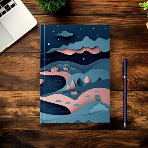 3D Paper Cutout Matte Hardcover Journal | Gifts for Writers | Unique Writer Gift Diary