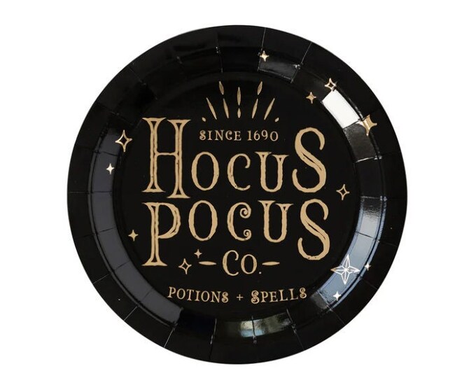 Set of 8 Potions and Spells Paper Plates Halloween Paper Etsy