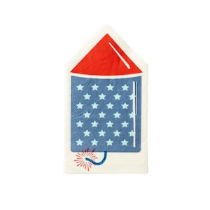 Firework Rocket Paper Napkins | July Fourth Napkins | Summer Table Decor | Patriotic Decor | Patriotic Napkins | Summer Napkins