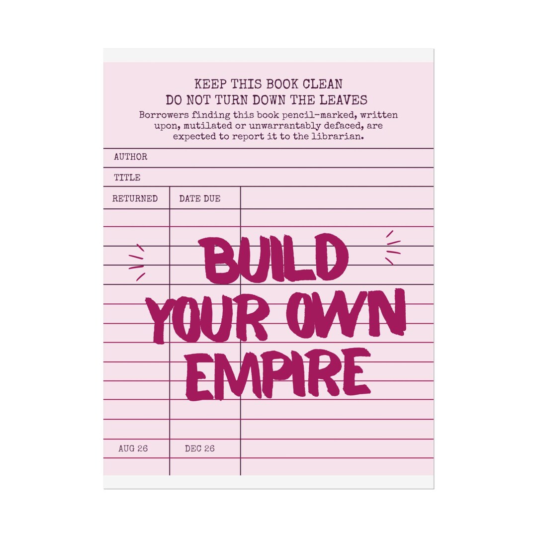 Pink Build Your Own Empire Rolled Poster - Etsy