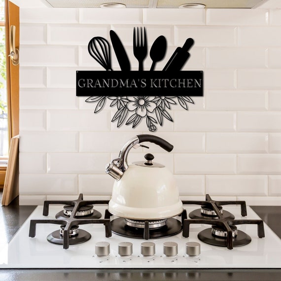 Kitchen Signs Metal Kitchen Sign Custom Kitchen Sign Custom Etsy