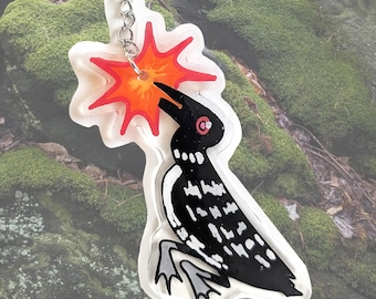 loon keychain | double-sided charm