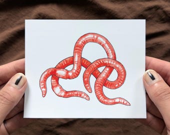 Worm Knot // giclée art print