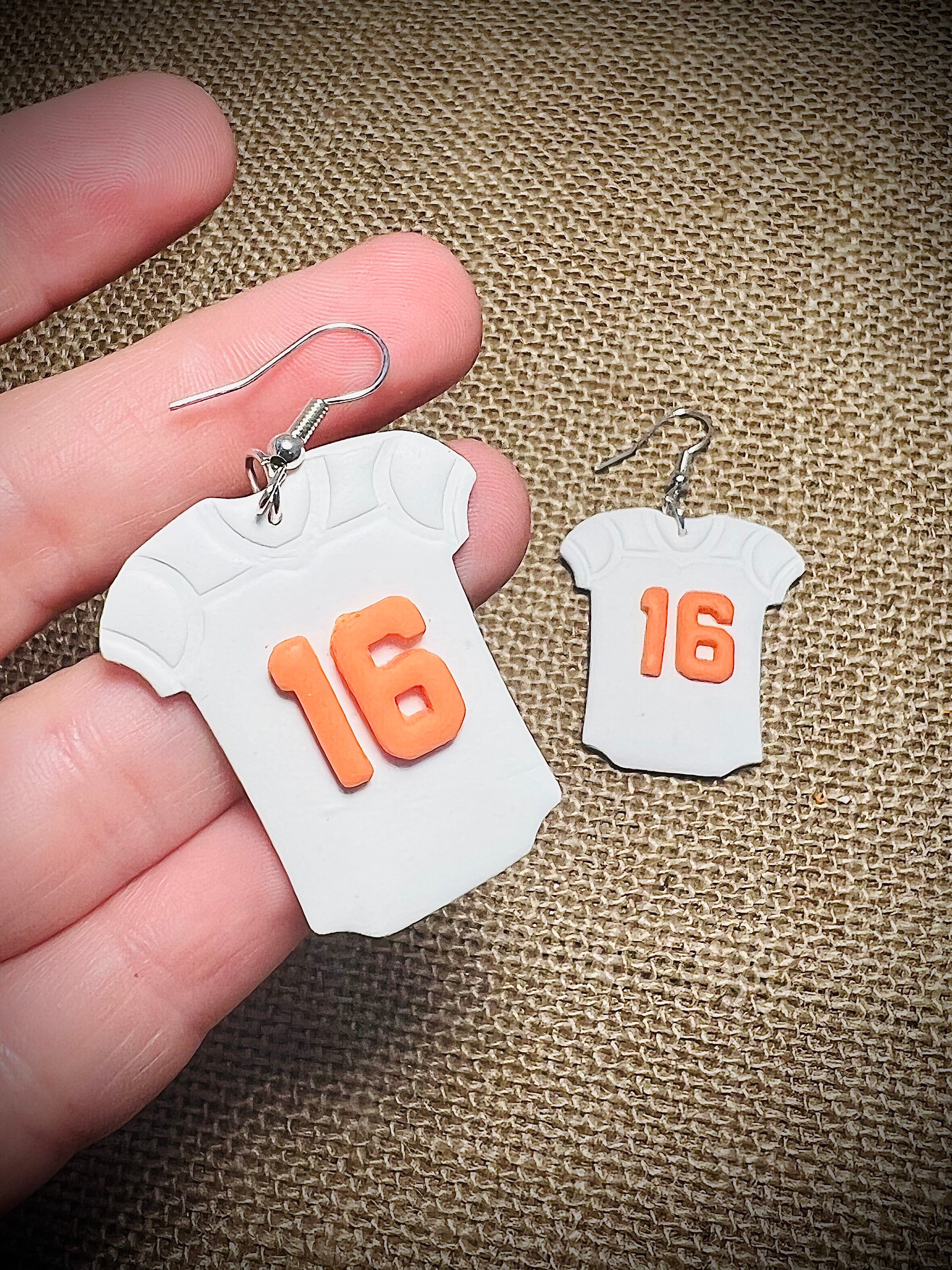 Customizable Hockey Jersey and Number Earrings Customizable Hockey Ear –  TNClay