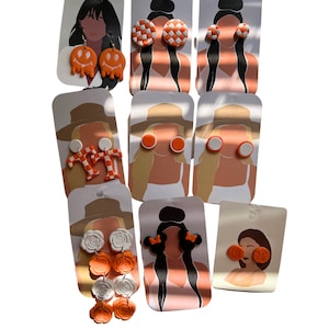 Tennessee Vols Earrings Game Day Orange and White Clay Earrings TN Volunteers Earrings UT Jewelry Gifts For Vols Fan Tennessee