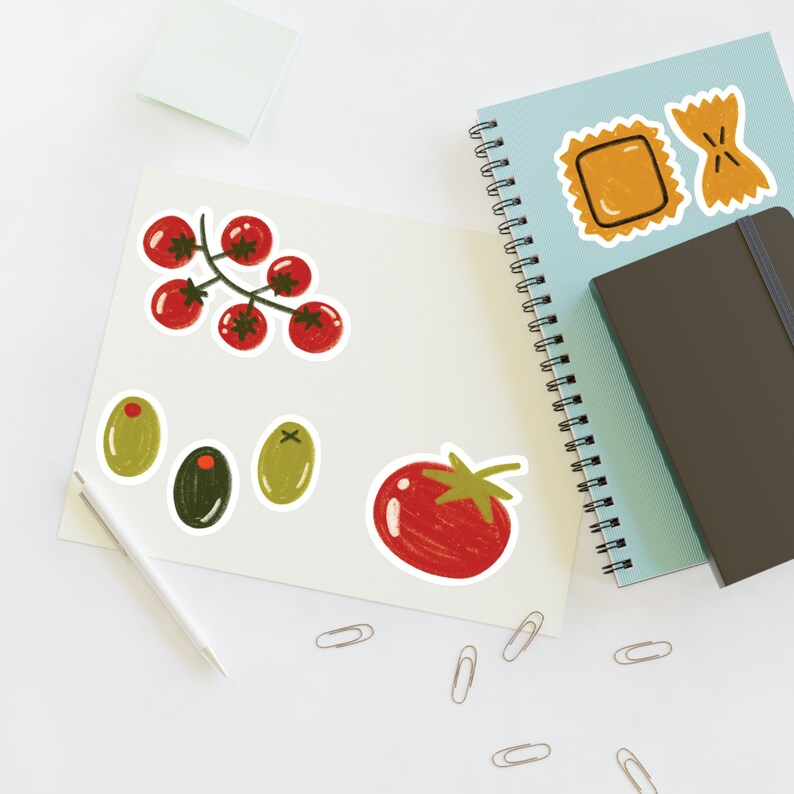Italian Foods Sticker Sheets - Etsy