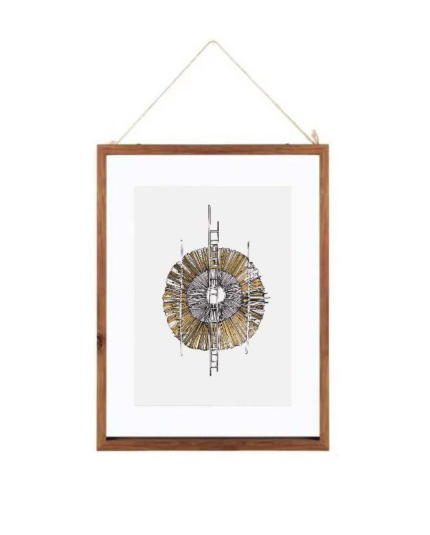 Carte Postale ou Affiche - Collection Hybride -Designer Sandrine Blancquaert Modèle N48