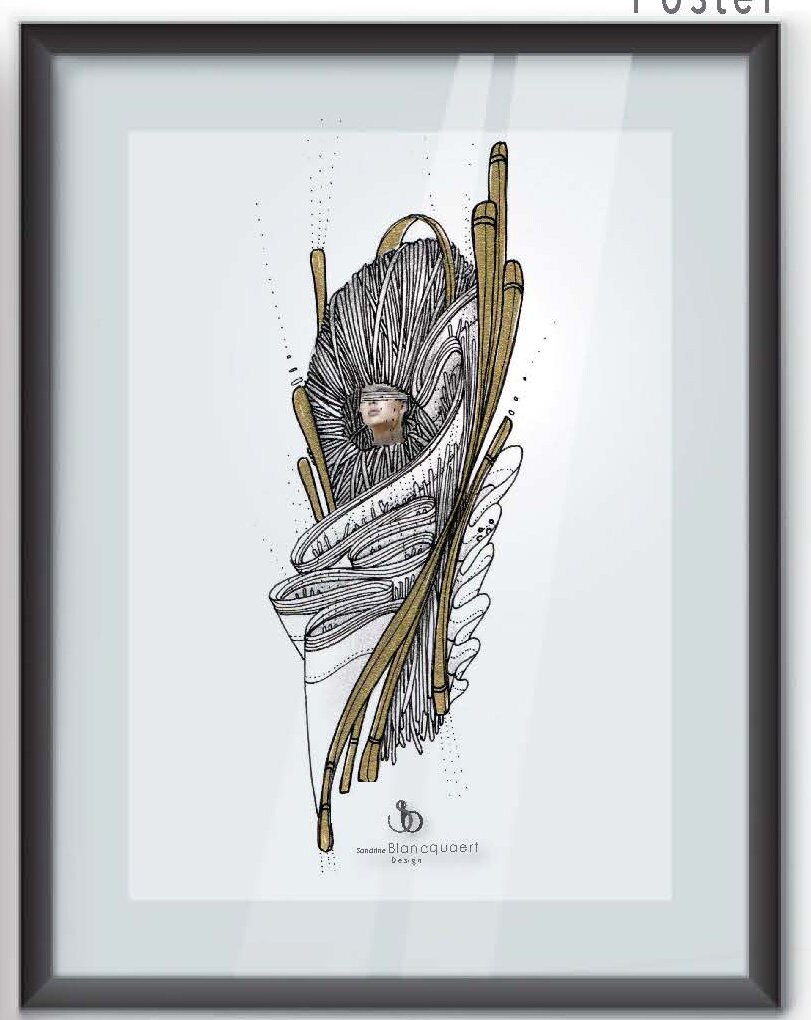 Carte Postale ou Affiche - Collection Hybride Designer Sandrine Blancquaert Modèle N12