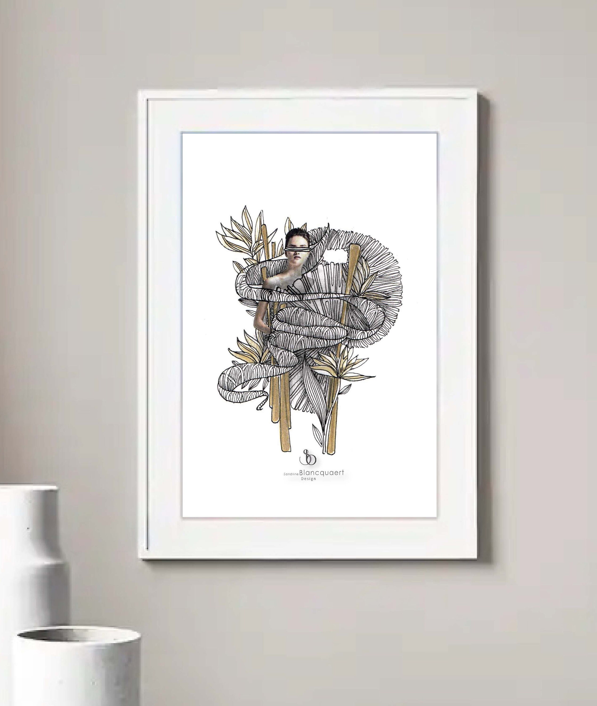 Carte Postale ou Affiche - Collection Hybride Designer Sandrine Blancquaert Modèle N9