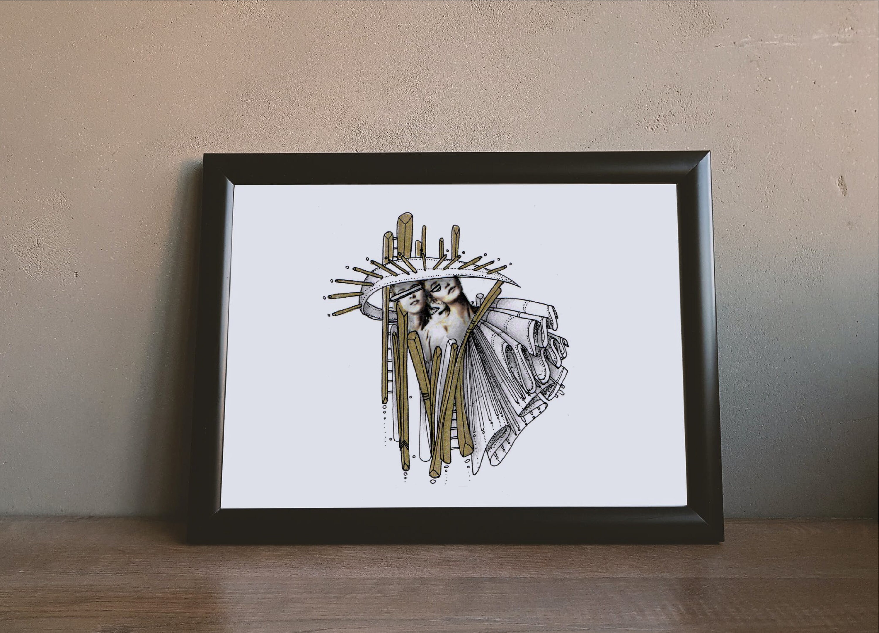 Carte Postale ou Affiche - Collection Hybride Designer Sandrine Blancquaert Modèle N26