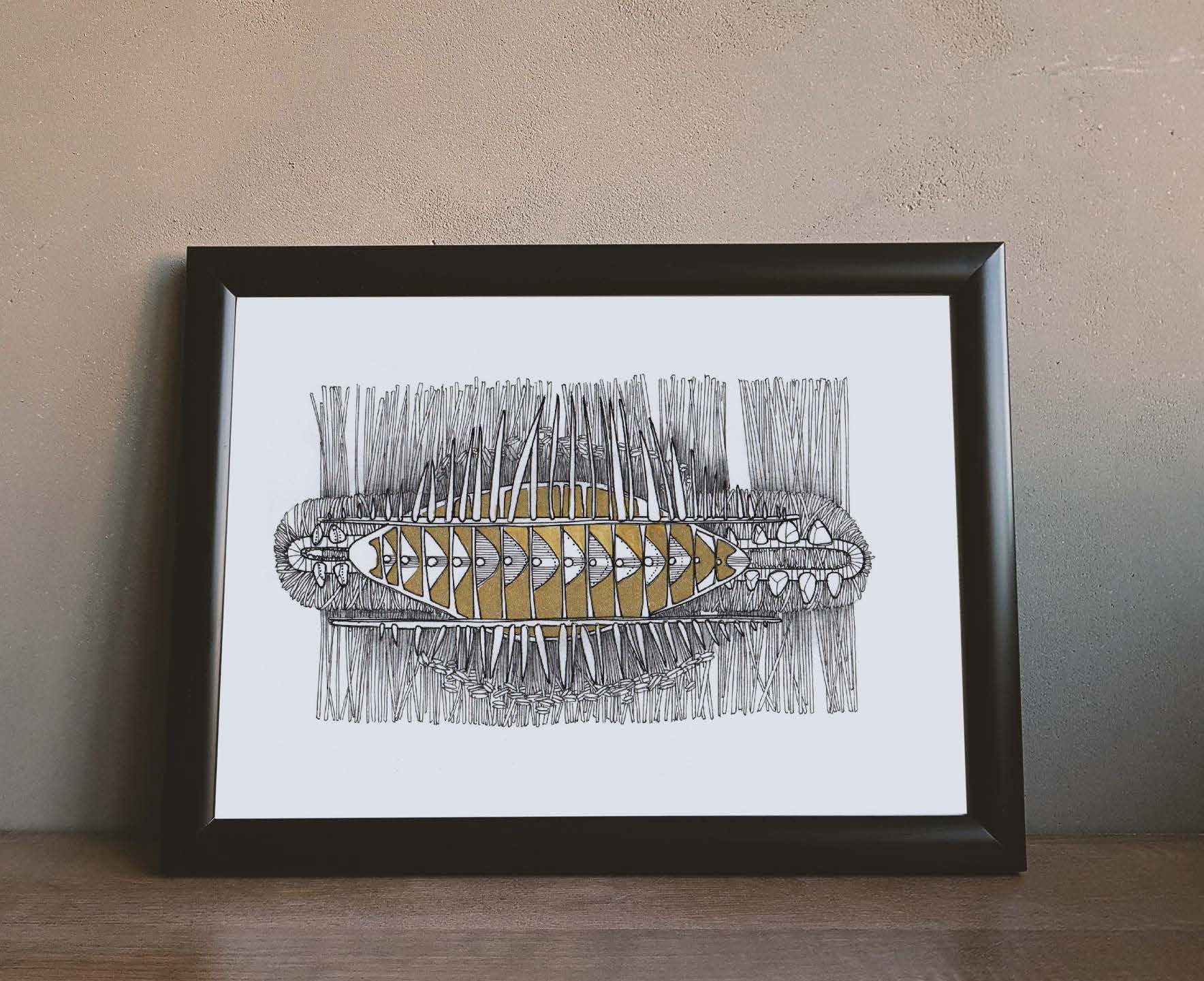 Carte Postale ou Affiche - Collection Hybride -Designer Sandrine Blancquaert Modèle N44