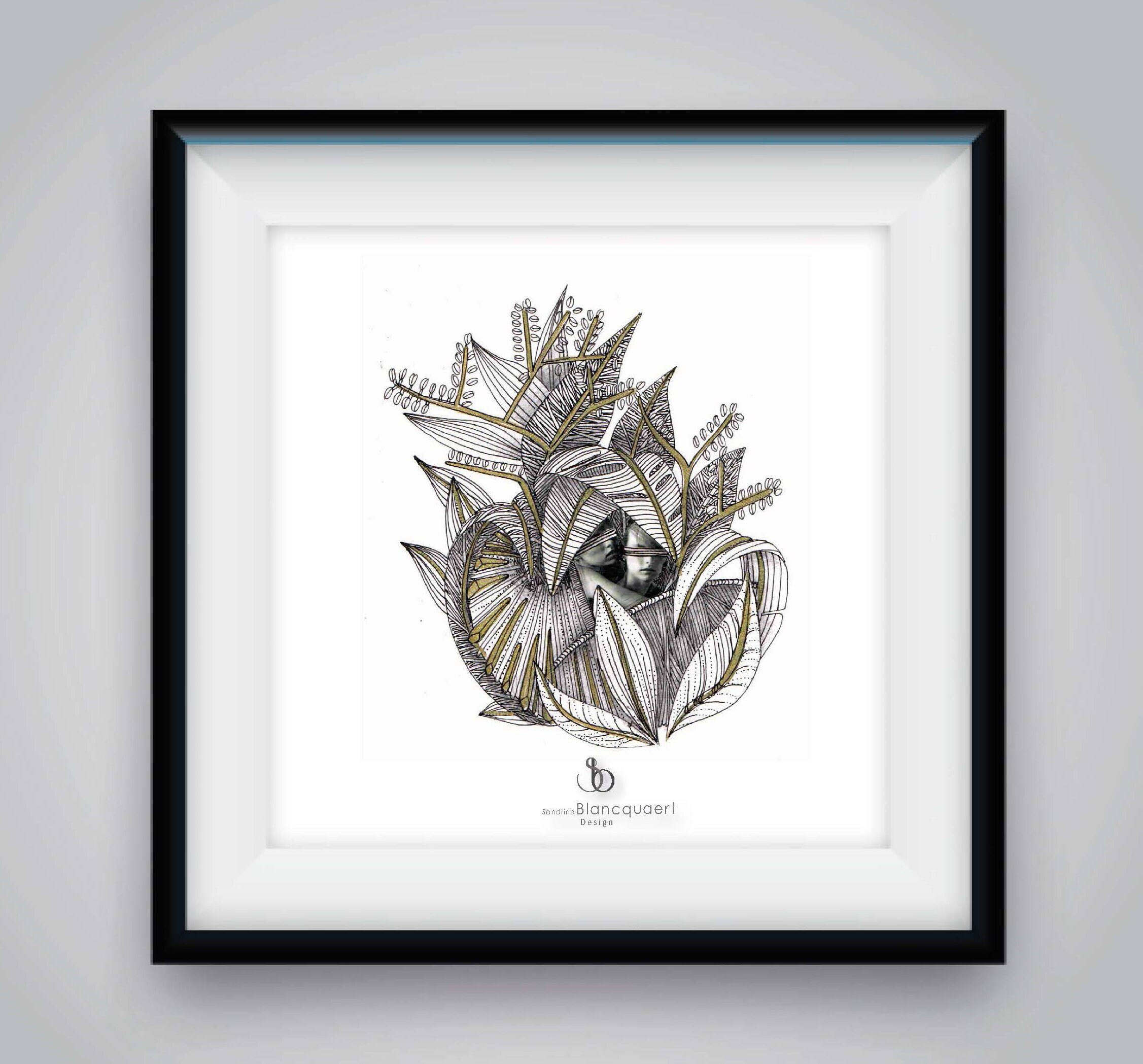 Carte Postale ou Affiche - Collection Hybride Designer Sandrine Blancquaert Modèle N10