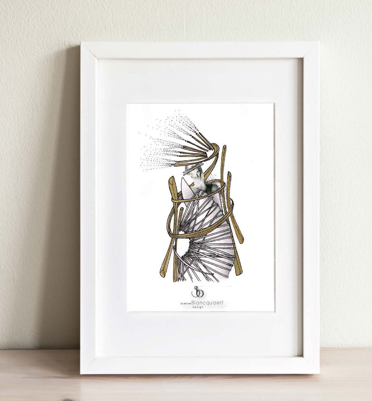 Carte Postale ou Affiche - Collection Hybride -Designer Sandrine Blancquaert Modèle N1