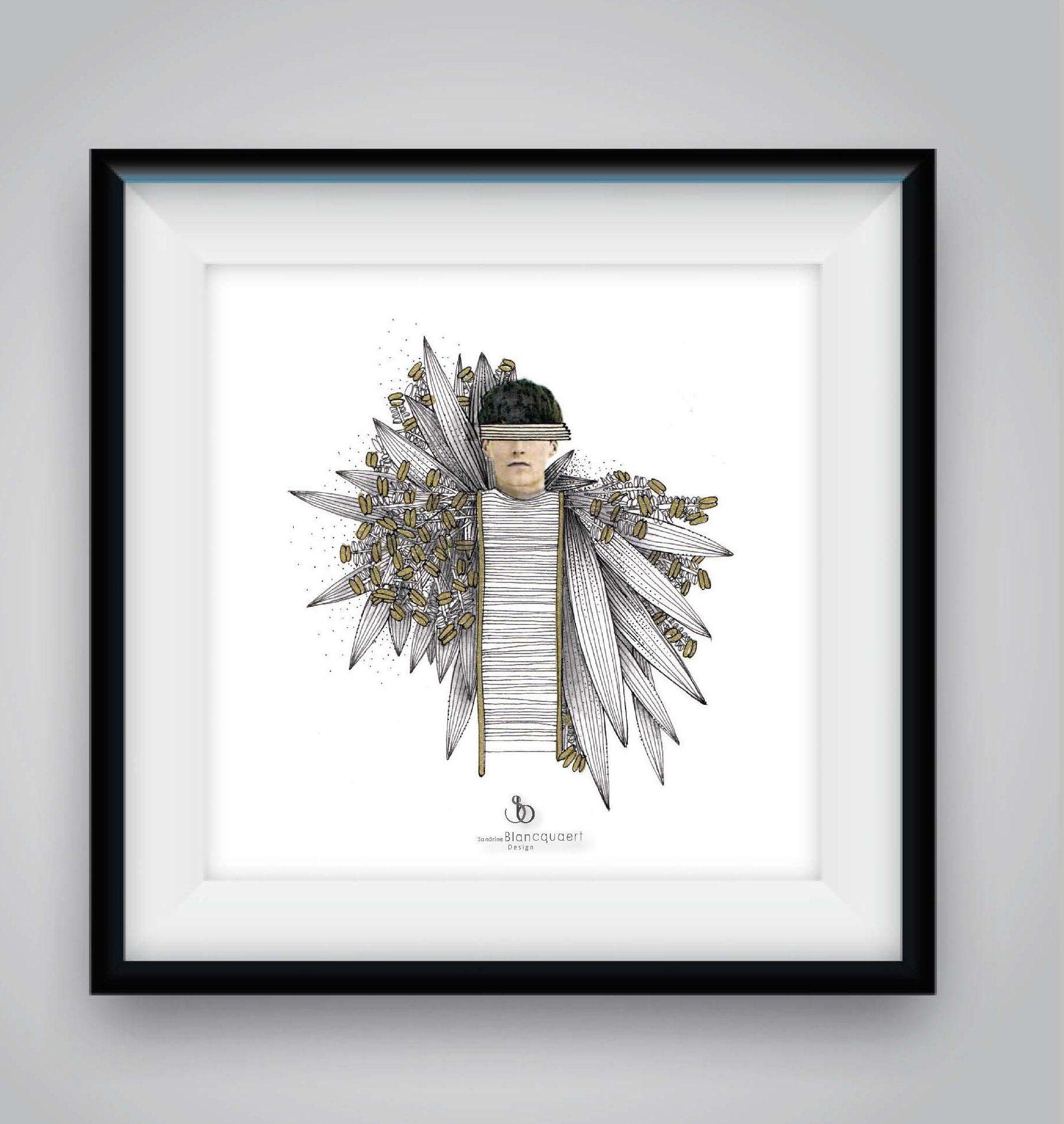 Carte Postale ou Affiche - Collection Hybride Designer Sandrine Blancquaert Modèle N39