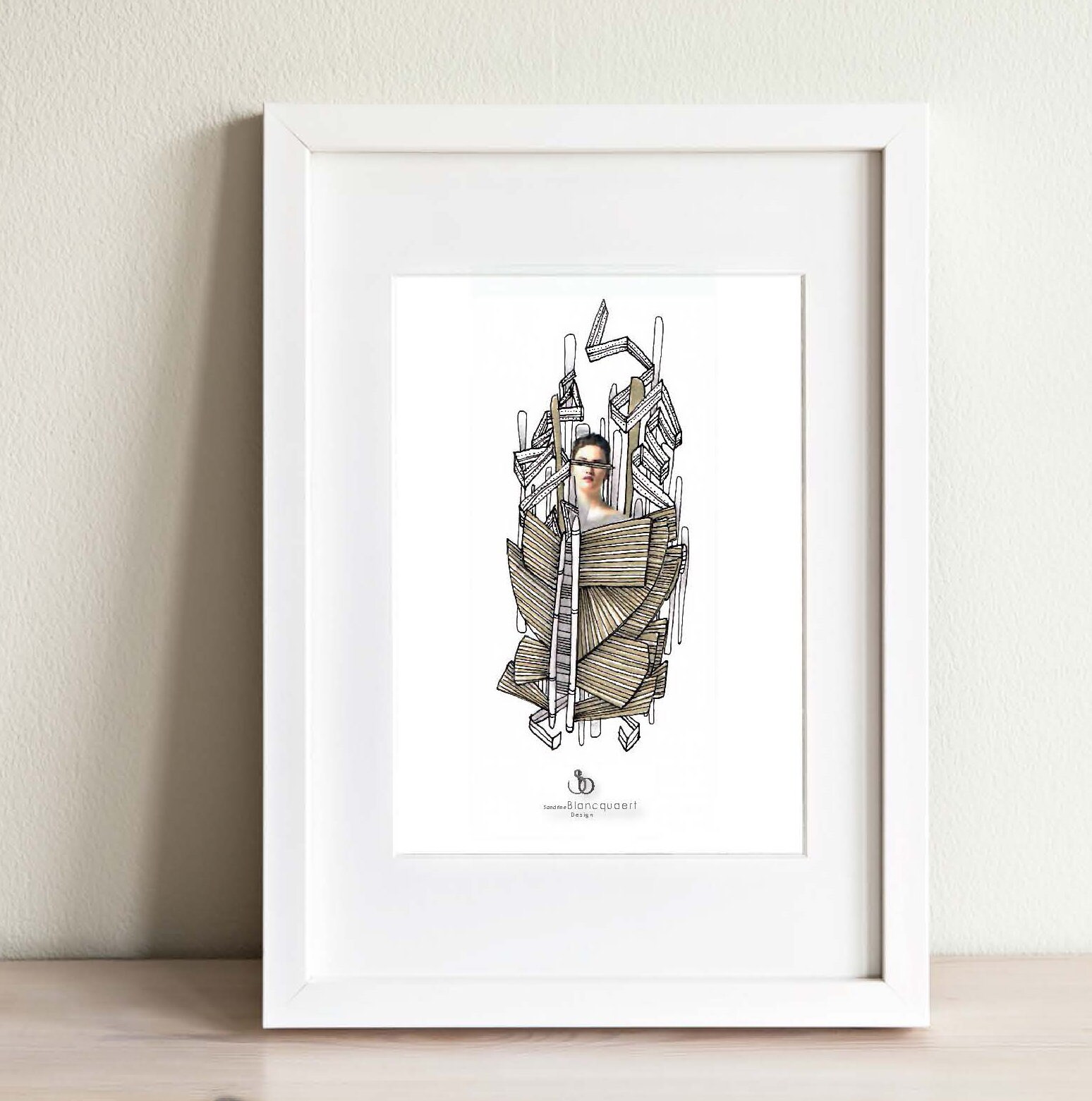 Carte Postale ou Affiche - Collection Hybride Designer Sandrine Blancquaert Modèle N42