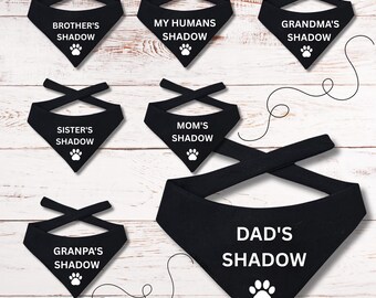 Customizable Tie-On Dog Bandana, Shadow Series Pet Accessory