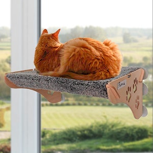 Topmart Window Sill Cat Perch,Kitty Sill,Cat Window Perch for Large Cats,Cat Window Seat,Cat Shelf for Window Sill,Window Cat Bed,Pet Window Perch