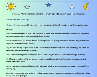 Leo: Affirmations Based on Astrological Aspects for Leo Sun and Rising Signs. Stay Inspired,  Focused, and Motivated Through the Year!