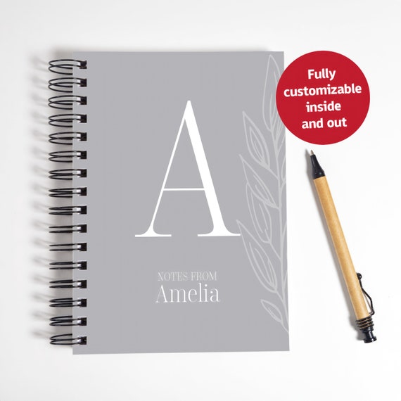 Personalisiertes Notizbuch, A4 und A5, jede Seite außen und innen einzigartig individualisierbar, hochwertiges 120g Papier, umweltfreundlich