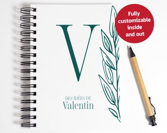 Volledig aanpasbaar A5-notitieboekje, zowel binnen als buiten, hoogwaardig 120 g papier, gepersonaliseerd cadeau, PET-voorbladen
